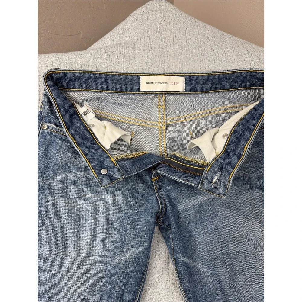 Paperdenim&Cloth Jeans Womens 30 Blue Flare Tsunami 2-TRU-55‎ Stretch Selvedge - Picture 7 of 11